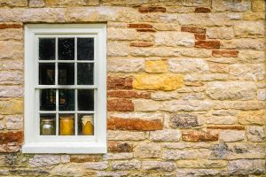 Window in a brick house