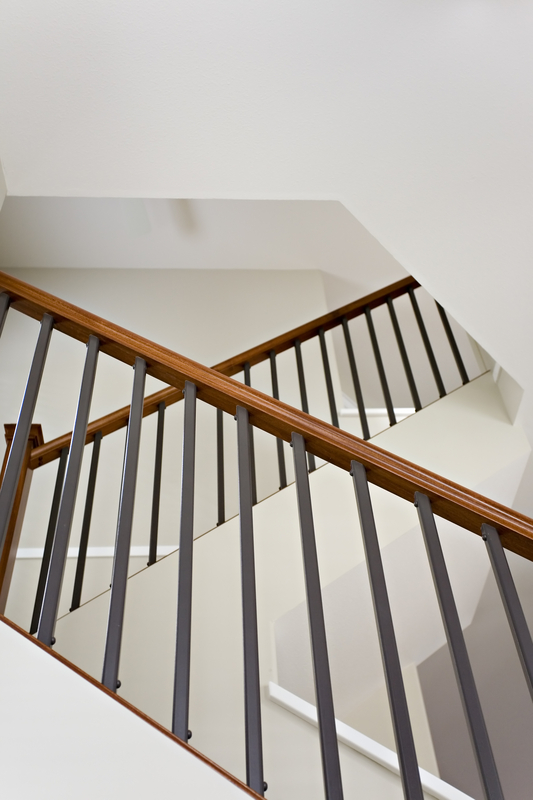 Wooden staircase banister 